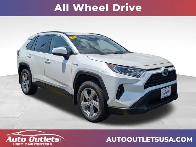 White 2021 Toyota RAV4 Hybrid XLE Premium for sale in Webster, NY