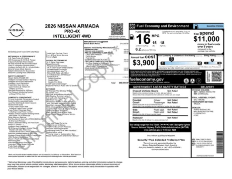 Photos of 2026 Nissan Armada PRO-4X for sale in Mansfield, OH at Clement Nissan of Mansfield