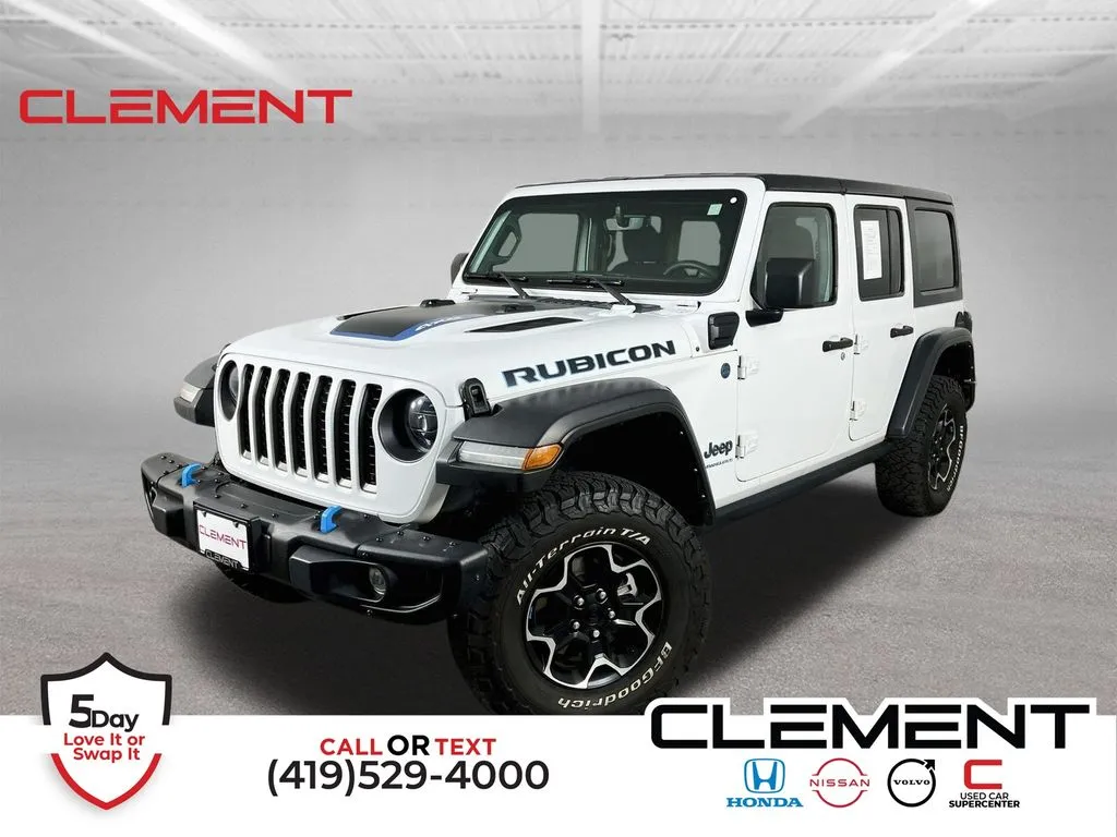 White 2023 Jeep Wrangler Rubicon 4xe for sale in Mansfield, OH