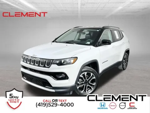 White 2022 Jeep Compass Limited for sale in Mansfield, OH