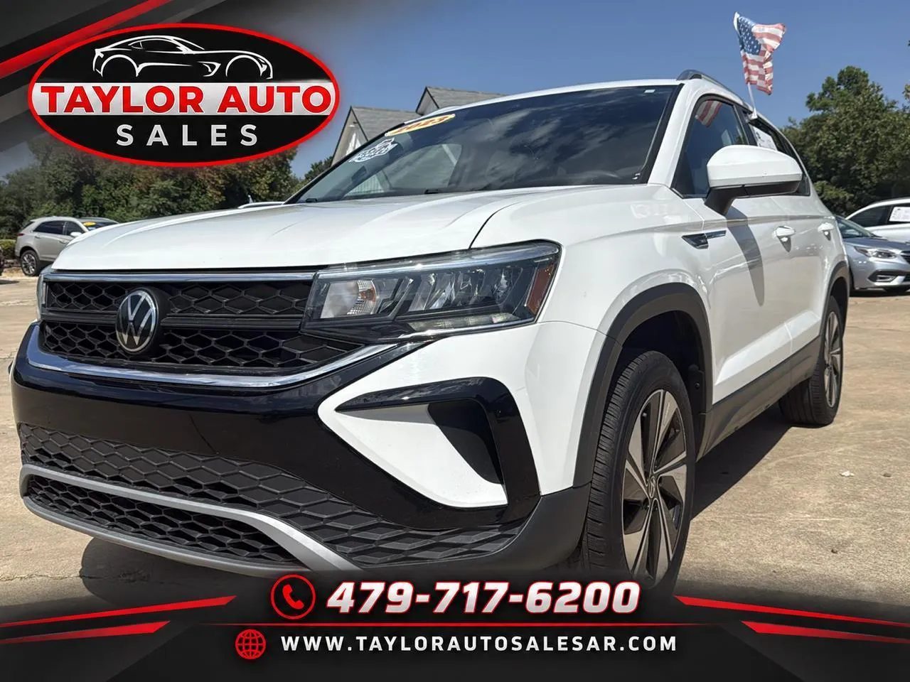 White 2023 VOLKSWAGEN TAOS SE 4MOTION for sale in Springdale, AR