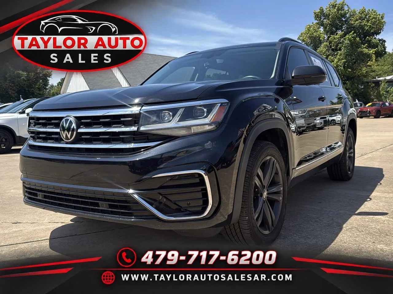 Black 2021 VOLKSWAGEN ATLAS V6 SE R-LINE for sale in Springdale, AR