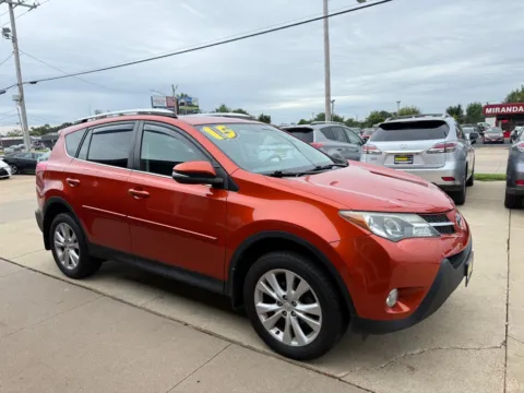 Orange 2015 TOYOTA RAV4 LIMITED for sale in Cedar Rapids, IA