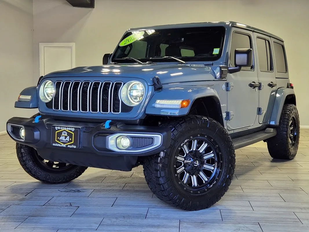 Gray 2024 Jeep Wrangler 4xe Sahara 4xe for sale in Philadelphia, PA
