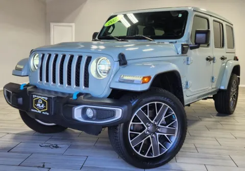 Gray 2023 Jeep Wrangler 4xe Sahara 4x4 for sale in Philadelphia, PA