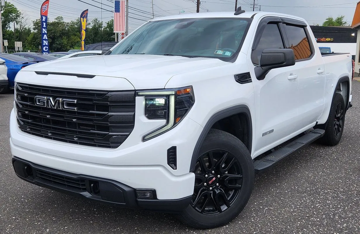 White 2022 GMC Sierra 1500 4WD Crew Cab Short Box Elevation for sale in Philadelphia, PA