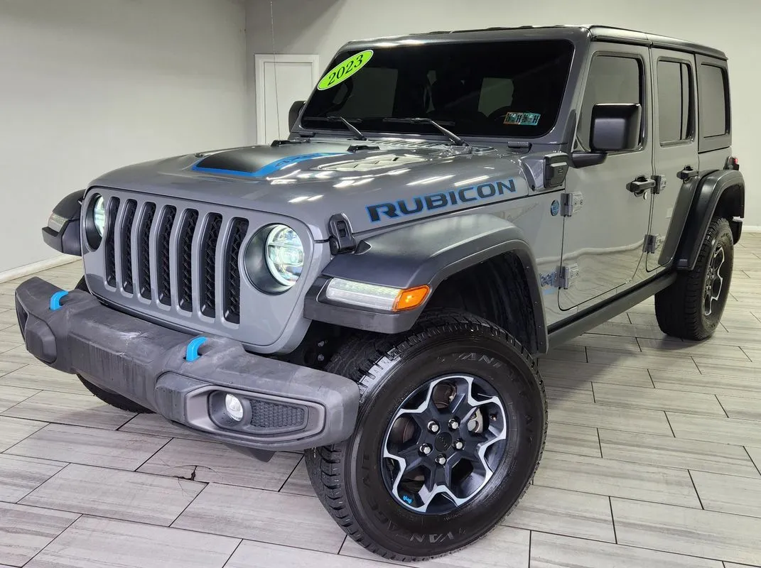 Gray 2023 Jeep Wrangler 4xe Rubicon 4x4 for sale in Philadelphia, PA