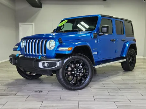 Blue 2023 Jeep Wrangler 4xe Sahara for sale in Philadelphia, PA