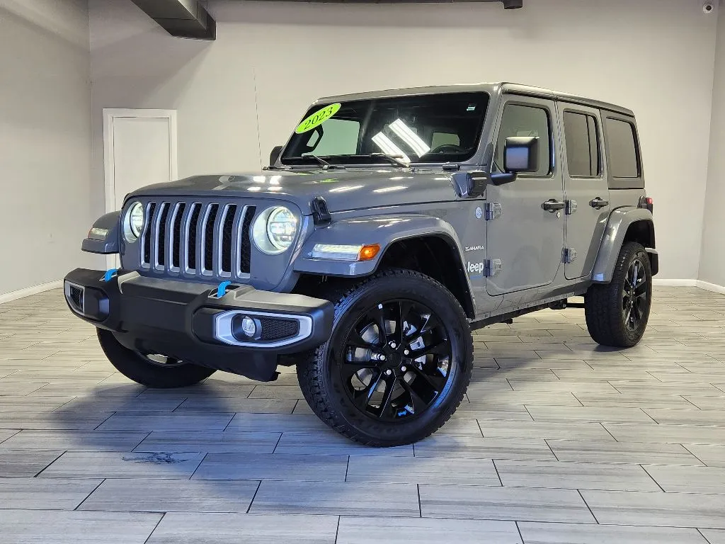 Gray 2023 Jeep Wrangler 4xe Sahara for sale in Philadelphia, PA