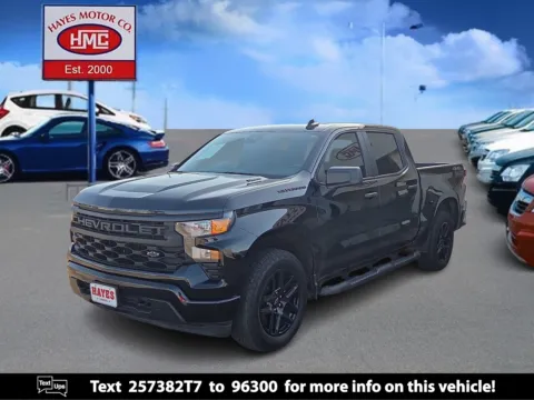 Black 2025 Chevrolet Silverado 1500 Custom for sale in Lubbock, TX