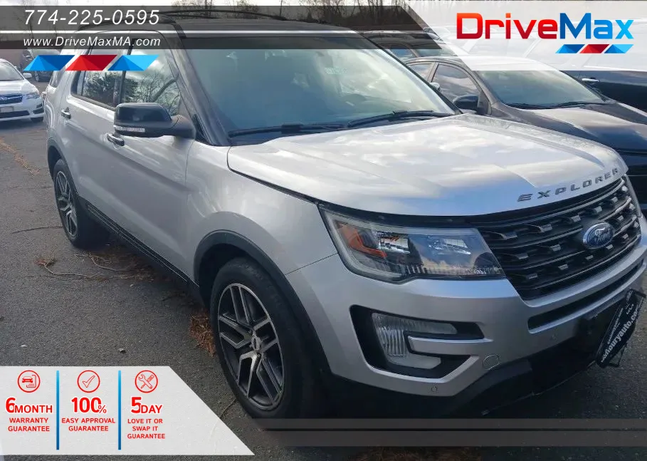 Silver 2017 Ford Explorer Sport SUV 4D for sale in West Bridgewater, MA