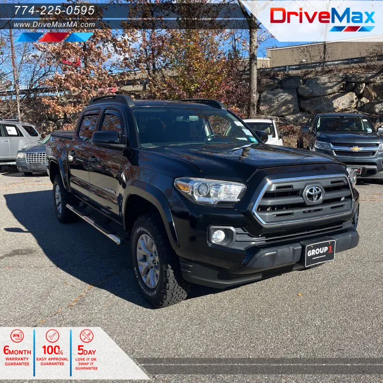 Black 2016 Toyota Tacoma Double Cab SR5 Pickup 4D 5 ft for sale in West Bridgewater, MA