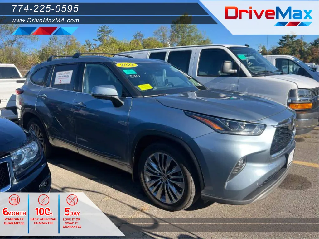 Gray 2022 Toyota Highlander Platinum Sport Utility 4D for sale in West Bridgewater, MA