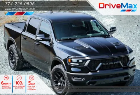 Black 2019 Ram 1500 Crew Cab Rebel Pickup 4D 5 1/2 ft for sale in West Bridgewater, MA