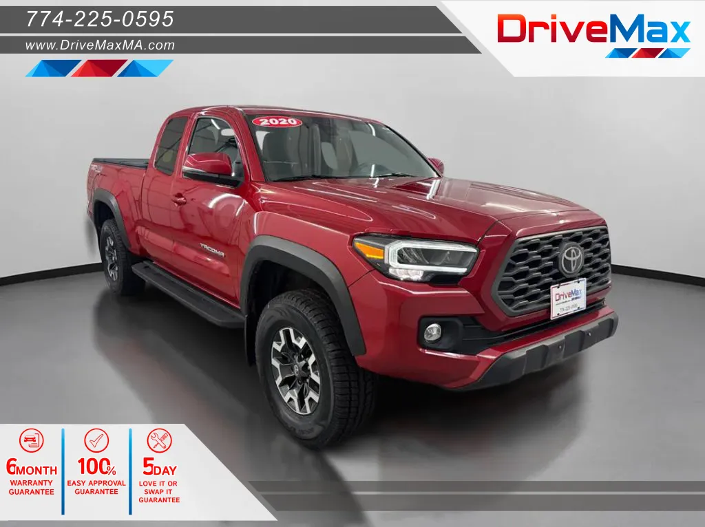 Red 2020 Toyota Tacoma Access Cab TRD Off-Road Pickup 4D 6 ft for sale in West Bridgewater, MA