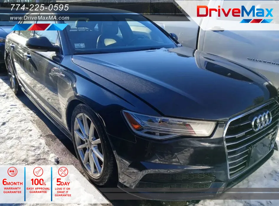 Black 2017 Audi A6 3.0T Premium Plus Sedan 4D for sale in West Bridgewater, MA