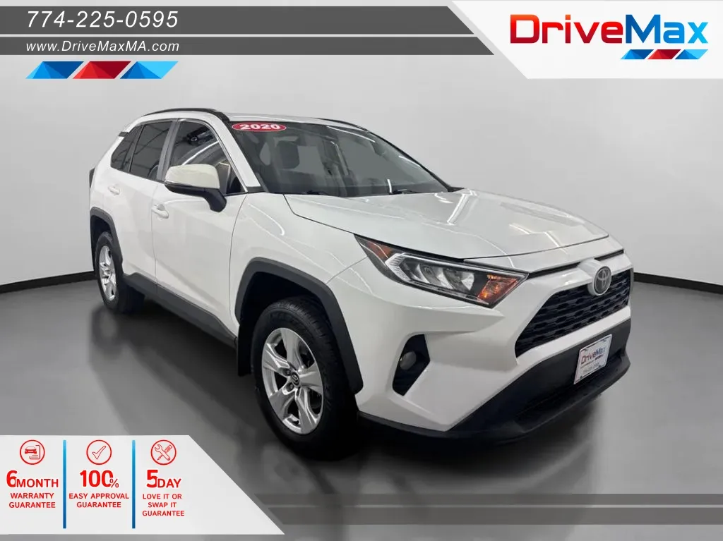 White 2020 Toyota RAV4 XLE Sport Utility 4D for sale in West Bridgewater, MA