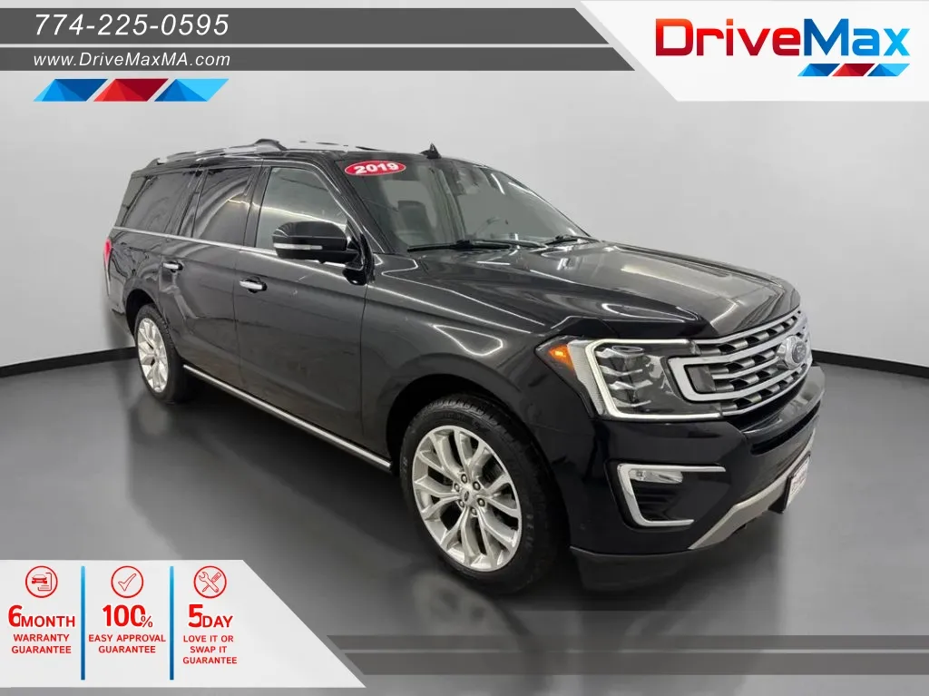 Black 2019 Ford Expedition MAX Limited Sport Utility 4D for sale in West Bridgewater, MA