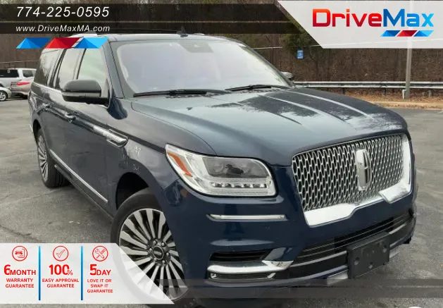 Blue 2020 Lincoln Navigator L Reserve Sport Utility 4D for sale in West Bridgewater, MA