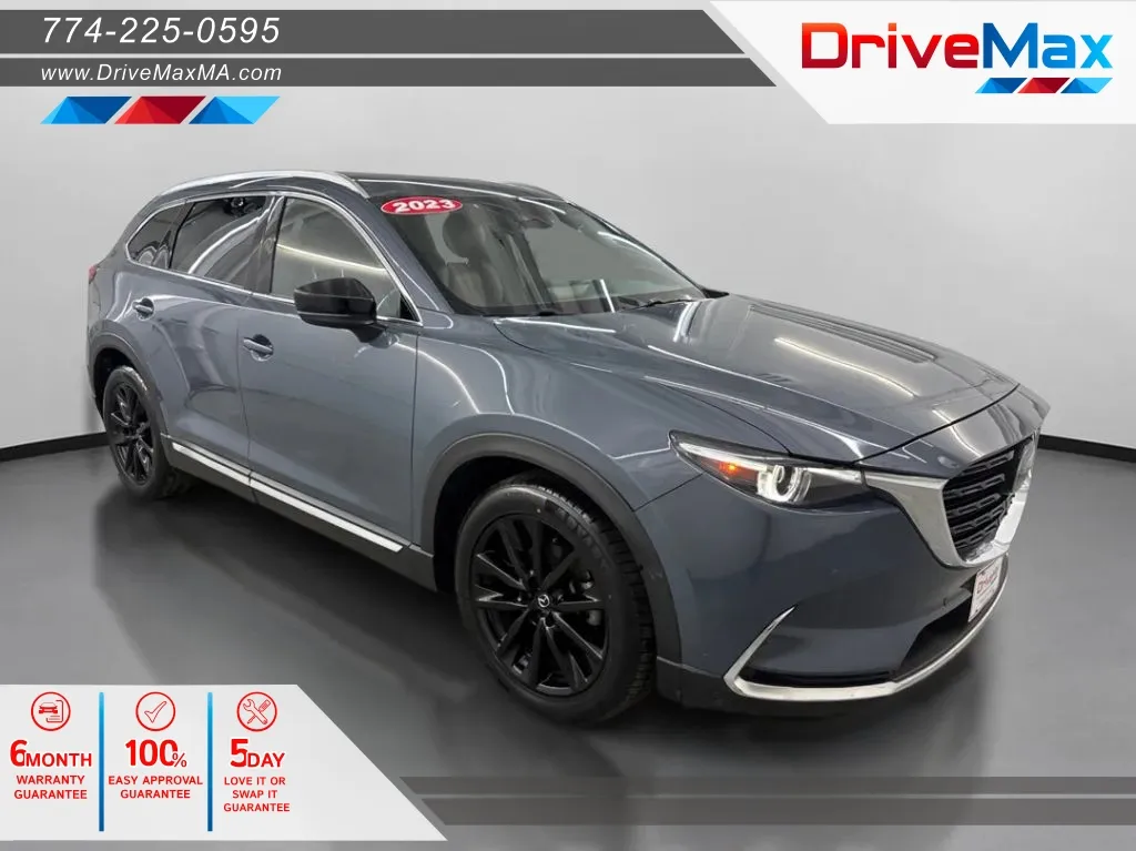 Gray 2023 MAZDA CX-9 Carbon Edition Sport Utility 4D for sale in West Bridgewater, MA