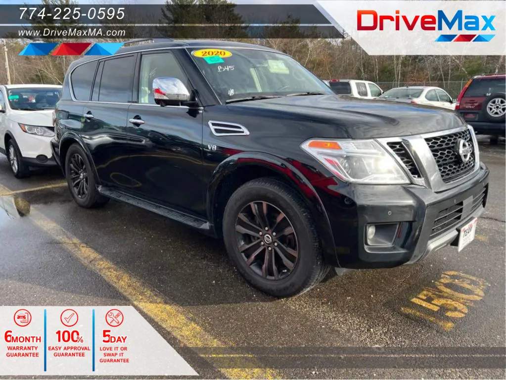 Black 2020 Nissan Armada Platinum Sport Utility 4D for sale in West Bridgewater, MA