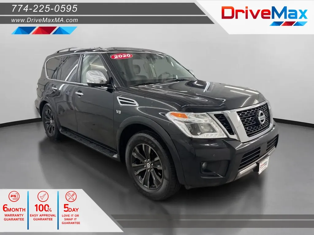 Black 2020 Nissan Armada Platinum Sport Utility 4D for sale in West Bridgewater, MA