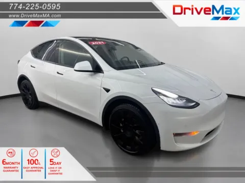 White 2021 Tesla Model Y Long Range Sport Utility 4D for sale in West Bridgewater, MA