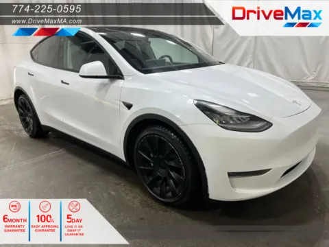 White 2021 Tesla Model Y Long Range Sport Utility 4D for sale in West Bridgewater, MA