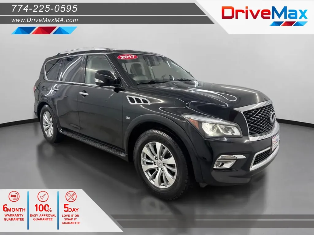 Black 2017 INFINITI QX80 Sport Utility 4D for sale in West Bridgewater, MA