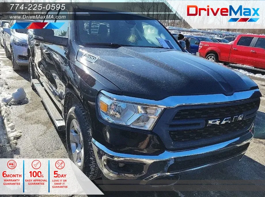 Black 2023 Ram 1500 Crew Cab Big Horn Pickup 4D 5 1/2 ft for sale in West Bridgewater, MA