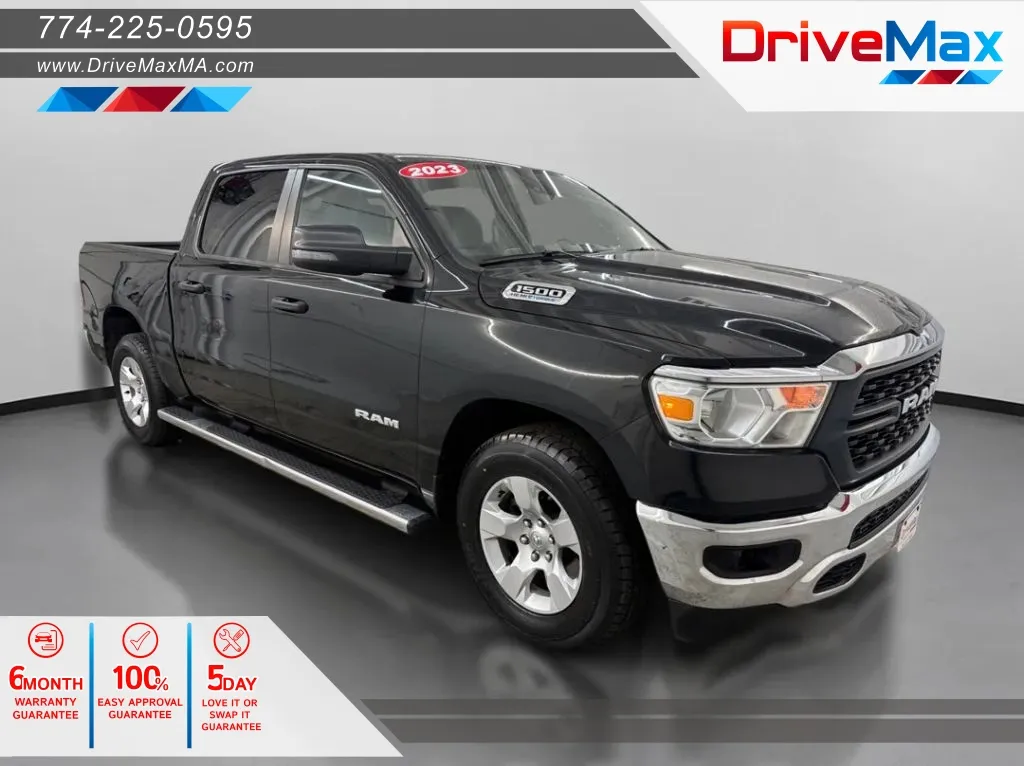 Black 2023 Ram 1500 Crew Cab Big Horn Pickup 4D 5 1/2 ft for sale in West Bridgewater, MA