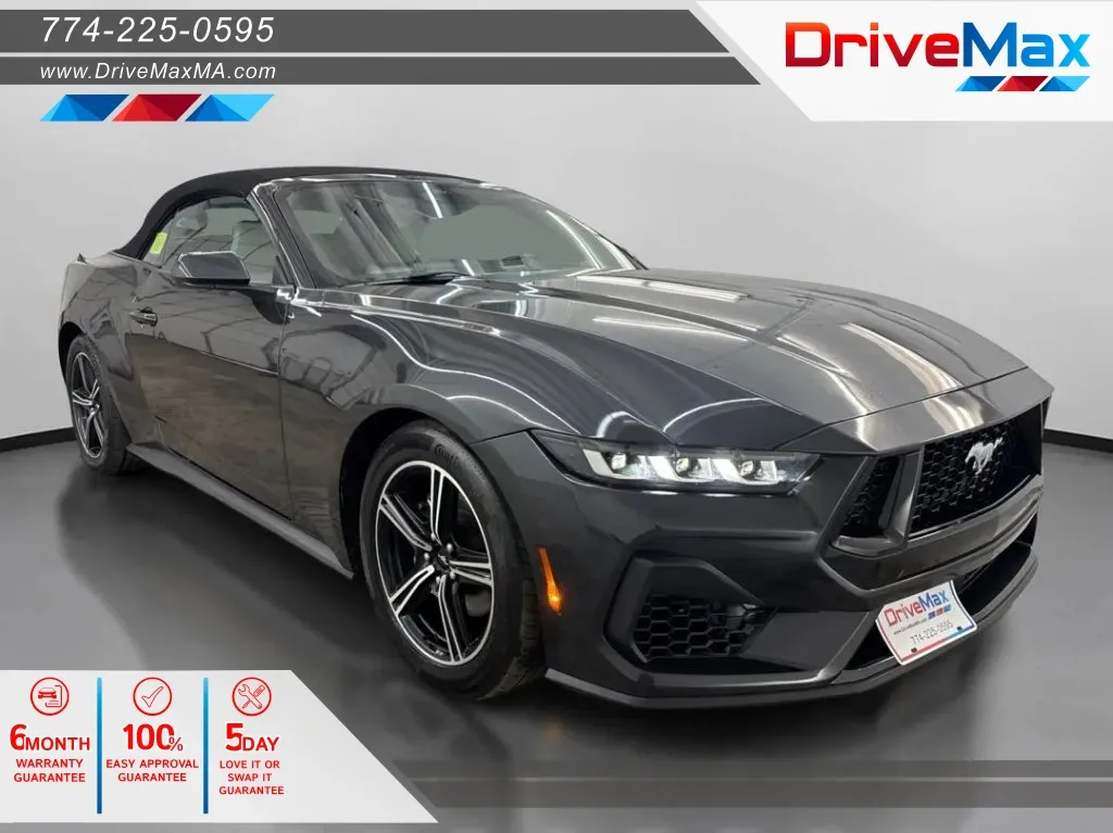 Black 2024 Ford Mustang EcoBoost Premium Convertible 2D for sale in West Bridgewater, MA
