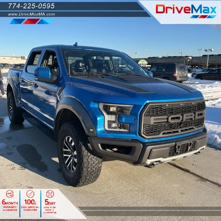 Blue 2019 Ford F-150 SuperCrew Cab Raptor Pickup 4D 5 1/2 ft for sale in West Bridgewater, MA