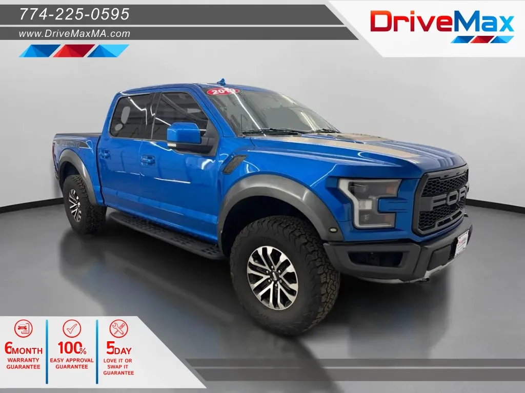 Blue 2019 Ford F-150 SuperCrew Cab Raptor Pickup 4D 5 1/2 ft for sale in West Bridgewater, MA