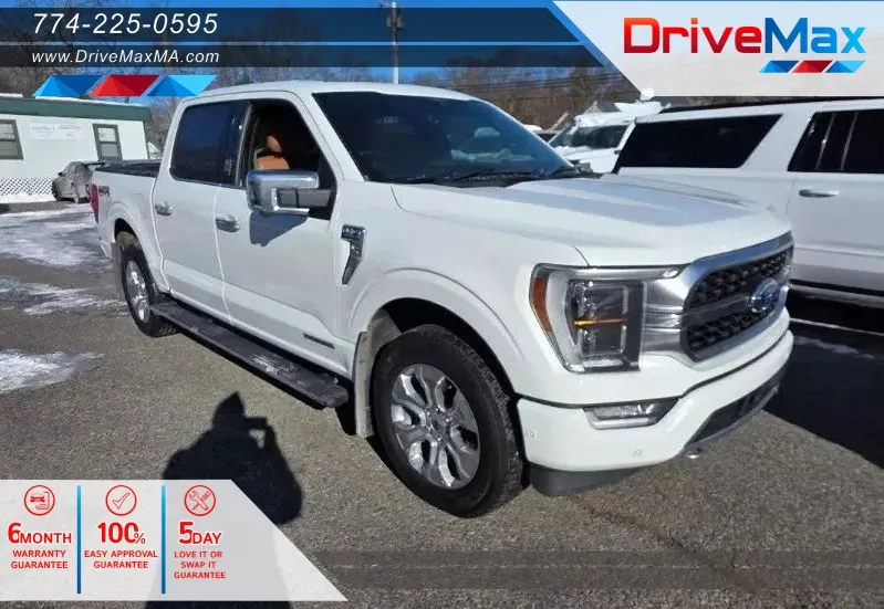 White 2021 Ford F-150 SuperCrew Cab Platinum Pickup 4D 5 1/2 ft for sale in West Bridgewater, MA