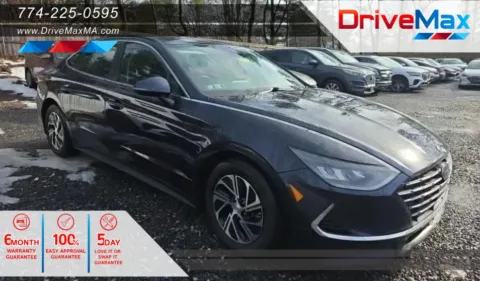Blue 2021 Hyundai Sonata Hybrid Blue Sedan 4D for sale in West Bridgewater, MA