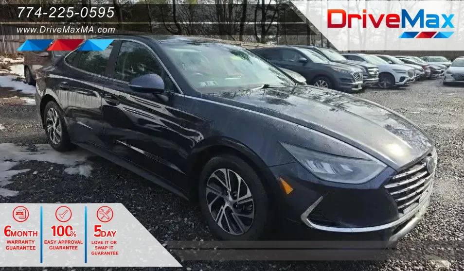 Blue 2021 Hyundai Sonata Hybrid Blue Sedan 4D for sale in West Bridgewater, MA