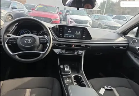 Another view of 2021 Hyundai Sonata Hybrid Blue Sedan 4D for sale in West Bridgewater, MA at DriveMax (Auto Center Sales and Service)