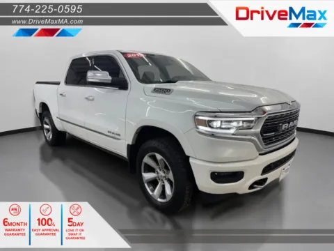 White 2019 Ram 1500 Crew Cab Limited Pickup 4D 5 1/2 ft for sale in West Bridgewater, MA