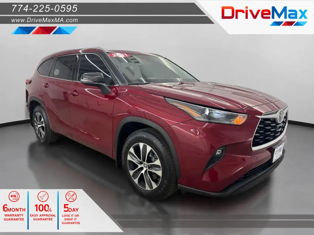 Red 2021 Toyota Highlander XLE Sport Utility 4D for sale in West Bridgewater, MA