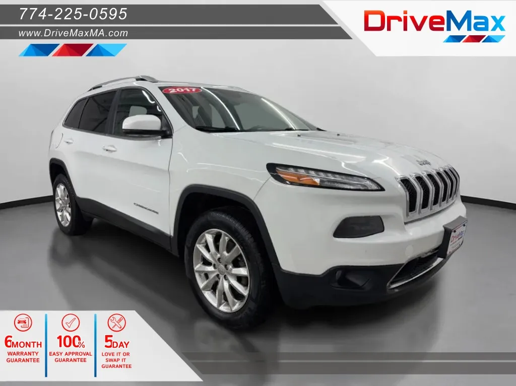 White 2017 Jeep Cherokee Limited Sport Utility 4D for sale in West Bridgewater, MA