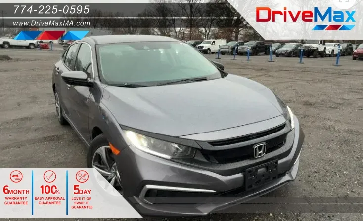 Gray 2020 Honda Civic LX Sedan 4D for sale in West Bridgewater, MA