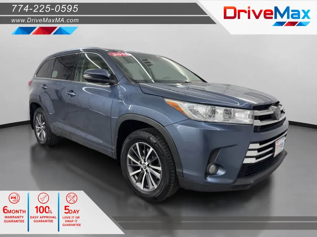 Blue 2018 Toyota Highlander XLE Sport Utility 4D for sale in West Bridgewater, MA