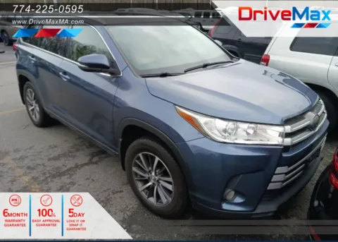 Blue 2018 Toyota Highlander XLE Sport Utility 4D for sale in West Bridgewater, MA