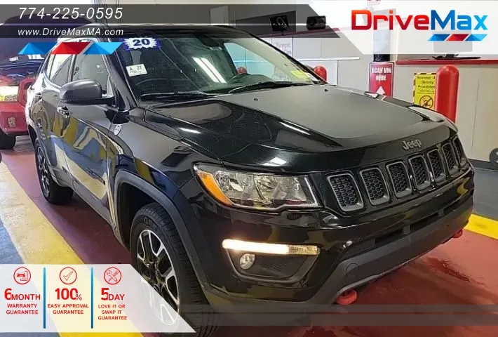 Black 2020 Jeep Compass Trailhawk Sport Utility 4D for sale in West Bridgewater, MA