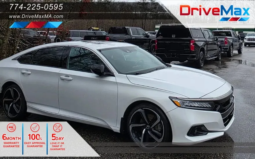 White 2021 Honda Accord Sport Sedan 4D for sale in West Bridgewater, MA