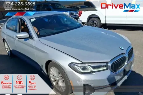 Silver 2021 BMW 5 Series 530i xDrive Sedan 4D for sale in West Bridgewater, MA