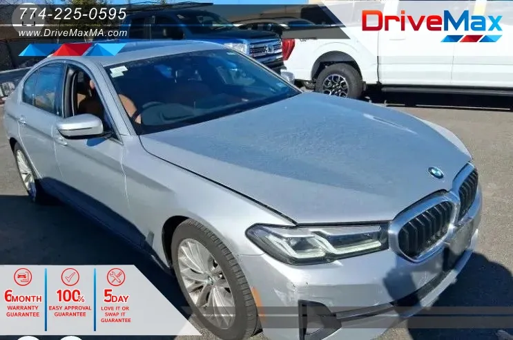 Silver 2021 BMW 5 Series 530i xDrive Sedan 4D for sale in West Bridgewater, MA