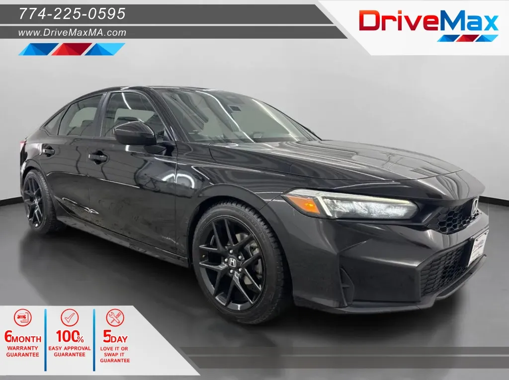 Black 2025 Honda Civic Sport Sedan 4D for sale in West Bridgewater, MA