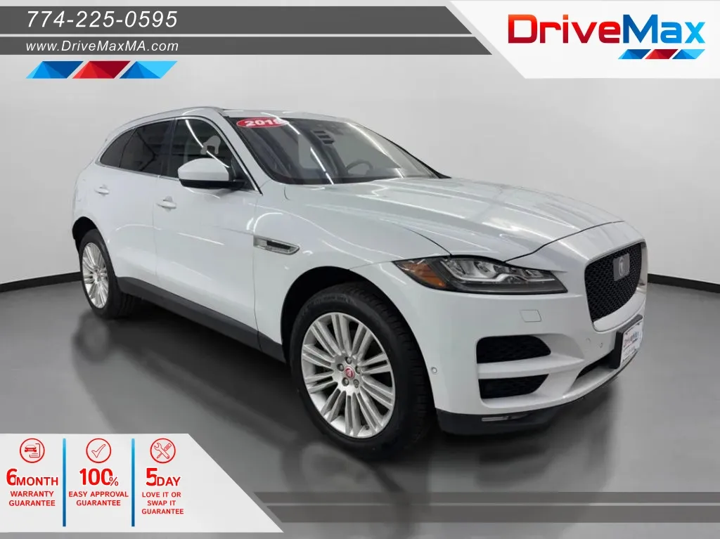 White 2019 Jaguar F-PACE 30t Portfolio Sport Utility 4D for sale in West Bridgewater, MA